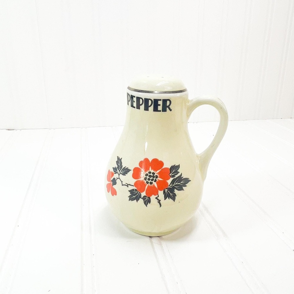 Vintage‎ Ceramic Pepper Shaker: Midcentury Modern Design